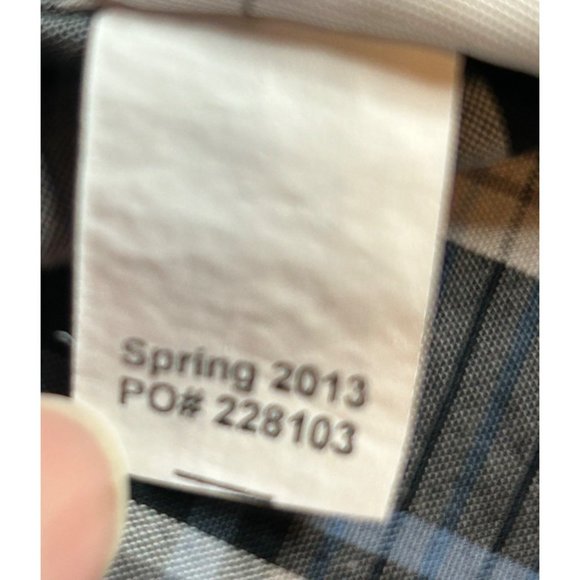 Carhartt Mens Large Relaxed Fit Blue Plaid‎ Button Up Short Sleeve Shirt - Picture 6 of 7